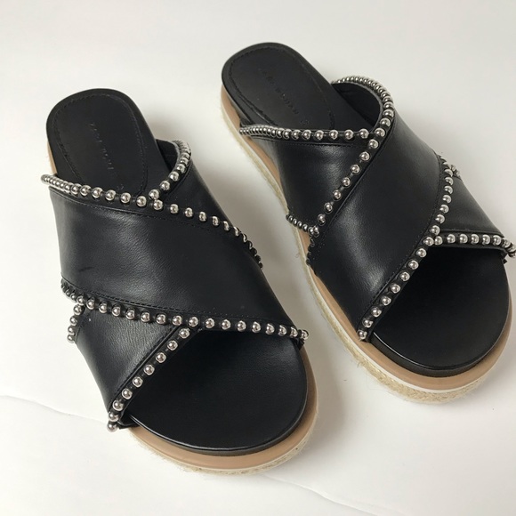 black stud slides